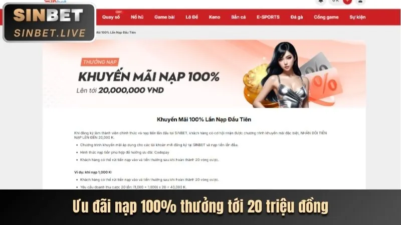 Thưởng chào mừng cho người dùng mới